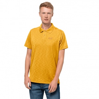 Jack Wolfskin Leisure Polo Travel (odour inhibiting, moisture regulating) yellow Men